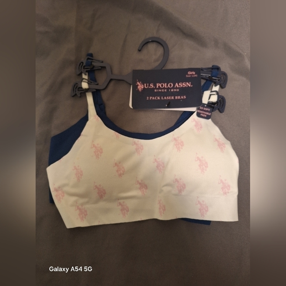 Polo 2 Pack Laser kids Girls Bras Youth size L(34)